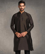 Hangup Men Standard Solid Men's Indian Wear-Choclate_8_B7_Lkurta