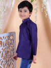 BownBee Boys Cotton Full Sleeve Short Kurta- Blue