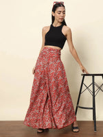 Red Paisley Printed Palazzo