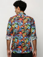 Men Multi Typographic Shirt-PRISM-M204-1615-Multi