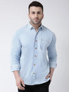 Hangup Men Slim Solid Shirts-CollarSkyDenimShirt