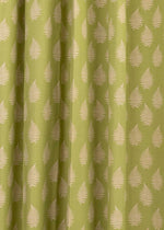 Ferns 100% cotton floral curtain for living room - Room darkening - Green - Pack of 1-230421027