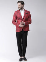 Hangup Men Standard Checkered Men Formalwear-D80CheckBlazer