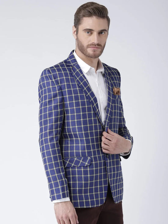 Hangup Men Standard Checkered Men Formalwear-F4_Check_Blazer