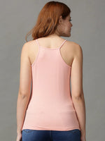 Women's Pink Solid Top-AE-10498-Peach