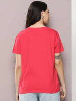 Dillinger Pink Graphic Boxy Regular T-Shirt-WMNCR542CPK-XS