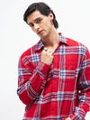 Unisex Red Check New Day Oversized Shirt