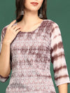 Women Mauve Embellished Straight Kurta-SKC-1251-Mauve