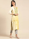 Women's Green Tie Dye Straight Kurta-SKC-788-Olive