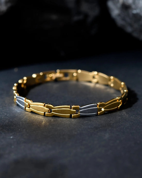 Gold and Silver Plated Designer Men Bracelet-VOJ397