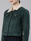 Women Green Solid Tailored Jacket-LT-2112-Green