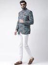 Hangup Men Standard Printed Men Formalwear-D982ButtonBlazer