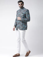 Hangup Men Standard Printed Men Formalwear-D982ButtonBlazer