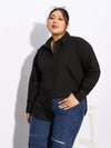 Women Black Poplin Shirt