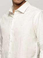 Men White Solid Shirt-FAVORPLAIN-200-White