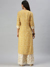 Women's Yellow Printed Kurta Sets-GW2209-Yellow