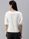 Women's White Solid Top-SH-7161-White