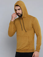 Men Yellow Solid Sweatshirt-MSK-S-1866-Mustard