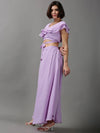 Women's Purple Printed Co-ords-AE-12011-Lavender