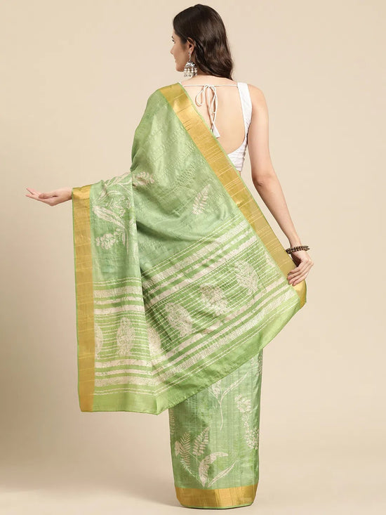 Soft Glow Ensemble Saree-SZ-FLORA-GN-1981