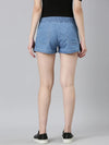 Women Blue Solid Shorts-LT-S-10154-Blue