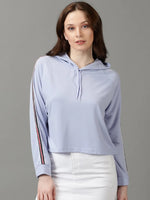 Women's Lavender Solid Pullover Sweatshirt-AE-10522-Lavender