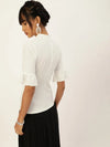 Veni Vidi Vici White Frilled Sleeve Top