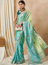 Saree Mall Women's Chiffon Light Blue Embroidered Designer Saree With Blouse Piece-SRENIK1867B