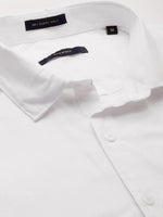 Men White Solid Shirt-RAYMONDSDOBBY-265-White