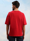 Dillinger Red Graphic Oversized Drop shoulder T-shirt