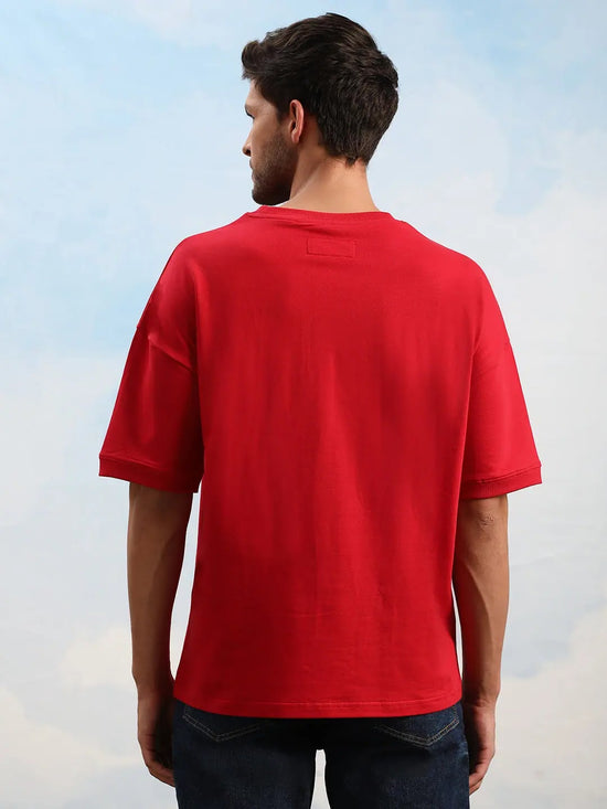 Dillinger Red Graphic Oversized Drop shoulder T-shirt