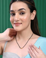 Gold-Plated AD-Studded & Beaded Mangalsutra-VOJ289