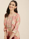 Women Cream Floral Straight Kurta-HO-2691-Cream