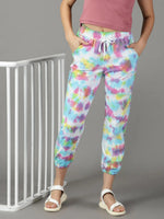 Women's Multi Tie Dye Track Pant-AF-1796-2-Multi