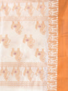 Off White Tussar Silk Saree With Woven Horse Designs-MA66TUS432810045