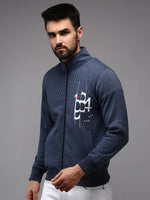 Men Blue Printed Sweatshirt-OTSS-17-Navyblue