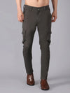 Solid Cargo Pants with 6 pockets-Grey-HC3020-30