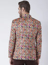 Hangup Men Standard Printed Men Formalwear-D445ButtonBlazer