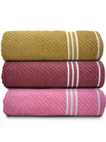 Athom Living Diagonal Stripe Terry Towel Pack of 3-DST-CFG