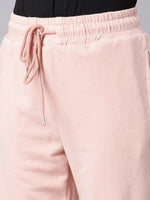 Women Peach Solid Track Pant-AF-1812-Peach