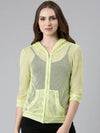 Women Fluorescent Green Solid Jacket-BEC-12-Fluorescentgreen