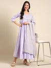 Women's Lavender Solid Anarkali Kurta-FS-2831-Lavender