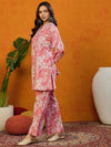 Ahika Cotton Printed Pink Indian Ethnic