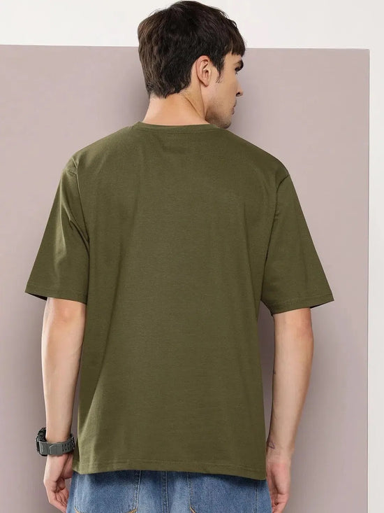 Dillinger Olive Graphic Oversized T-shirt-DLMOV278OGRN-S