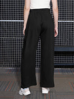 Women Black Terry Track Pants