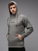 Men Grey Solid Sweatshirt-EX-2271-2-Grey