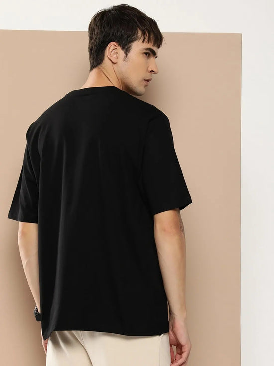 Difference of Opinion Black Graphic Oversized T-Shirt-DOOVR213BLK-S