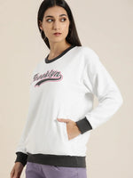 Dillinger White Typographic Oversized Sweatshirt