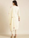 Women Cream Textured Kurta Set-FS-3067-Cream