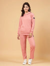 Rigo Rigo Women Peach Oversized Solid Fleece Co-Ord-WTRKST1053-L